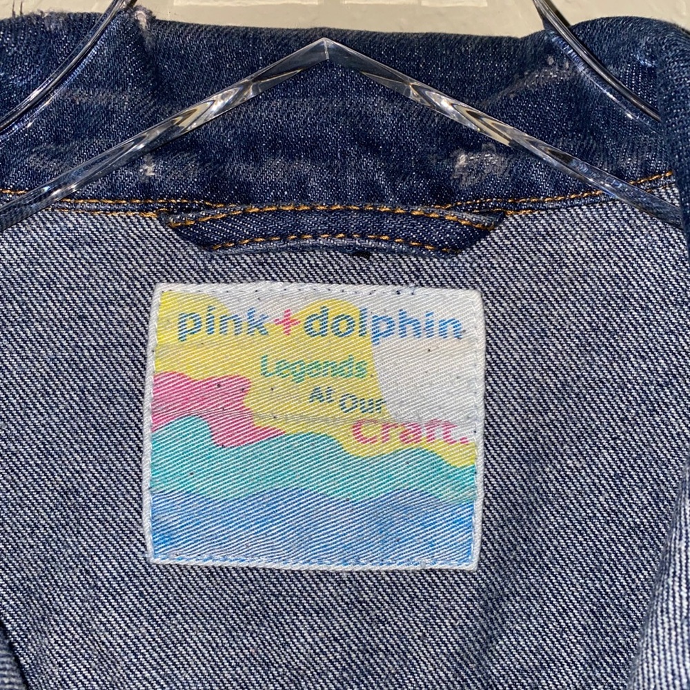 Pink Dolphin Men’s or women’s Jean jacket Size Med - Picture 4 of 12